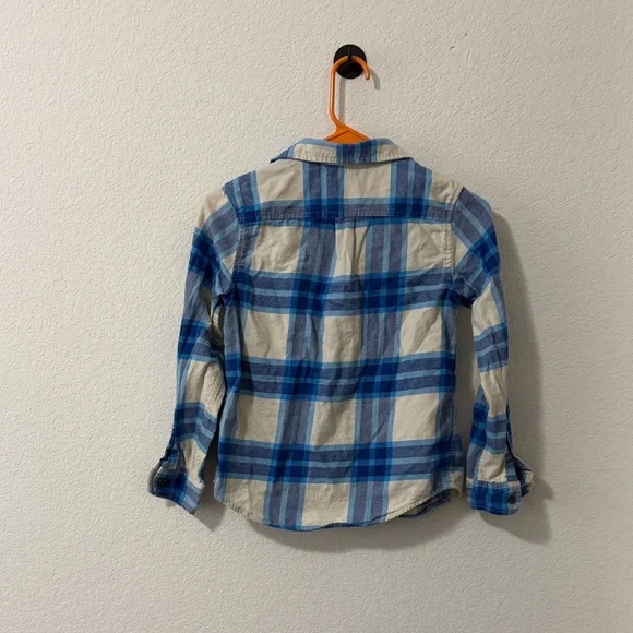 Cat & Jack Blue Plaid Button Down Shirt - Picture 4 of 4